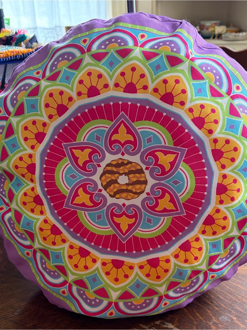 Girl Scouts Samoa Cookie Mandala Pillow